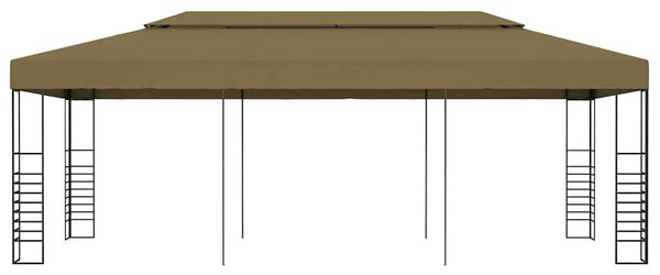 Zahradní altán 6 x 3 x 2,7 m taupe 180 g/m²