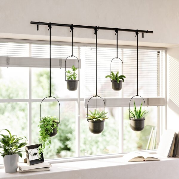 Plastové obaly na květináče v sadě 5 ks na bylinky/závěsné ø 7,5 cm Triflora – Umbra