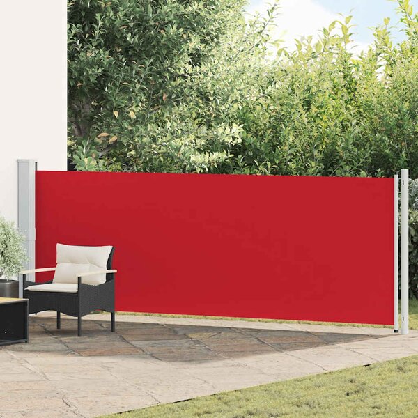 Zatahovací boční markýza 140 x 600 cm červená 313372