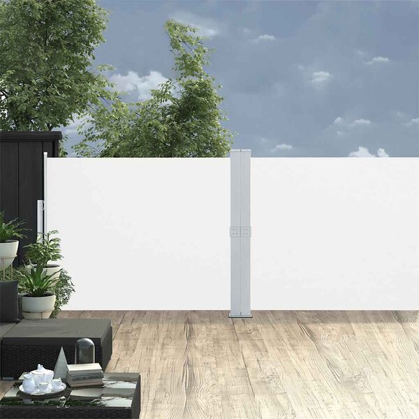 Zatahovací boční markýza / zástěna 140 x 1200 cm krémová