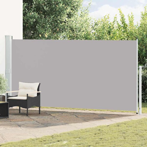 Zatahovací boční markýza 180 x 500 cm šedá