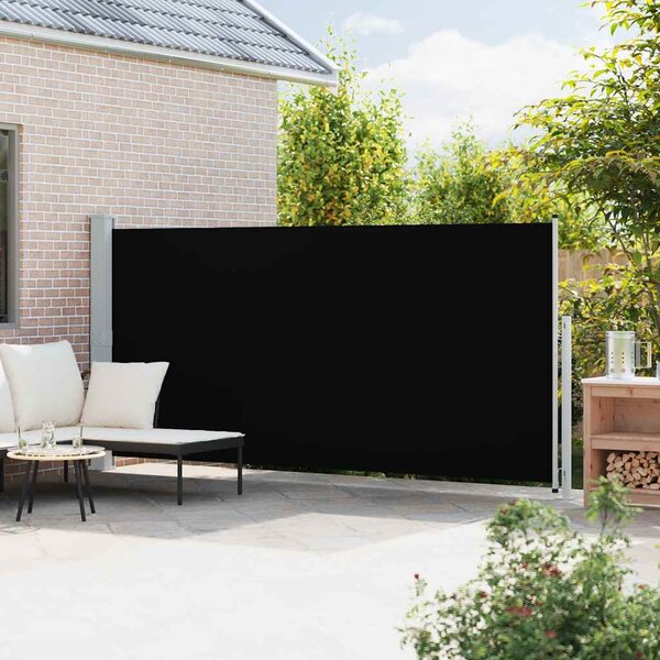 Zatahovací boční markýza 180 x 500 cm černá