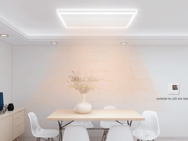 Stropní Infrapanel CEILING LED 660W | WiFi | Výhřevnost 12 m2 | 108x63 cm | LED světlo | Bezdrátový WiFi termostat