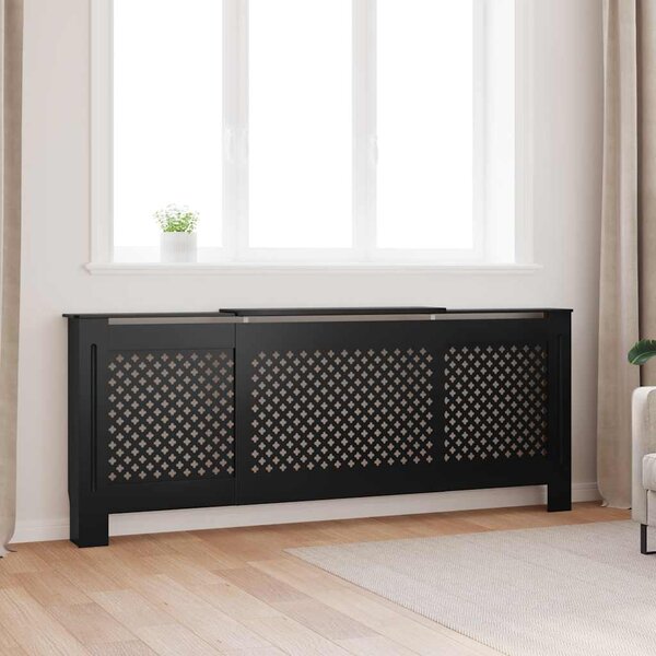 Kryt na radiátor MDF černý 205 cm