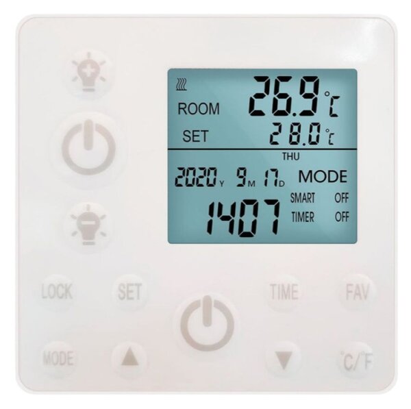 Stropní Infrapanel CEILING LED 800W | Výhřevnost 14.5 m2 | 128x63 cm | LED světlo | Bezdrátový termostat