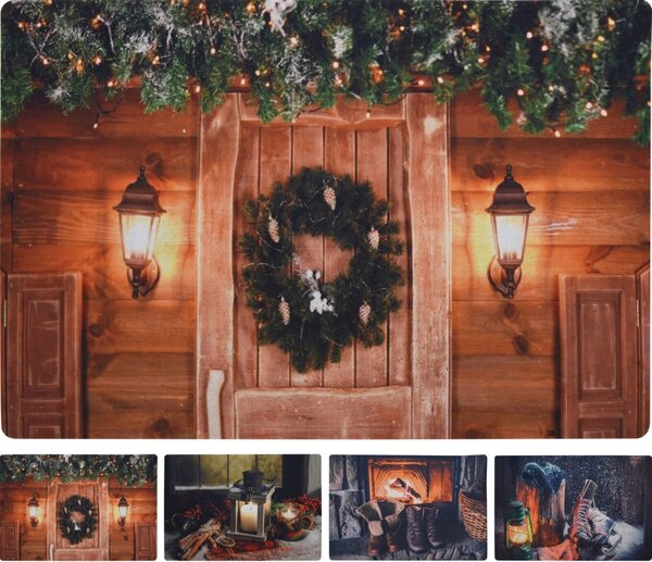 Vánoční rohožka RUSTIC WELCOME 38x58 cm - více variant Varianta: Brusle