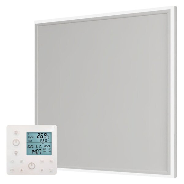 Stropní Infrapanel CEILING LED 370W | Výhřevnost 6.5 m2 | 65x63 cm | LED světlo | Bezdrátový termostat