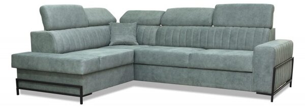 Rozkládací rohová sedačka OMAN L 270x212cm – rozklad a úložný prostor levý roh béžová - Cloud 03