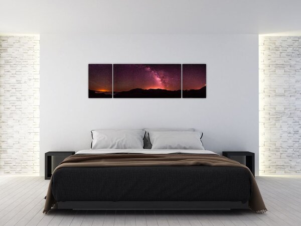 Obraz růžové mlléčné dráhy (170x50 cm)