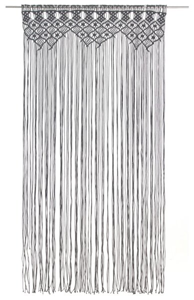 Macramé závěs antracitový 140 x 240 cm bavlna