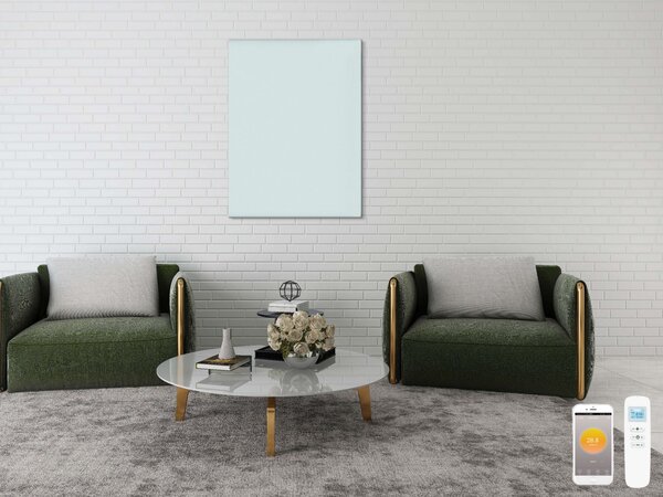 Skleněný Infrapanel GLASS 450W Mléčné sklo | Výhřevnost 8 m2 | 80x60 cm | WiFi termostat