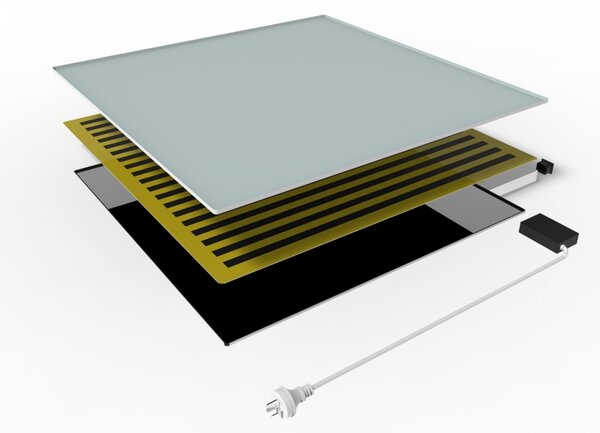 Skleněný Infrapanel GLASS 700W Černý | Výhřevnost 12,5 m2 | 120x60 cm | WiFi termostat