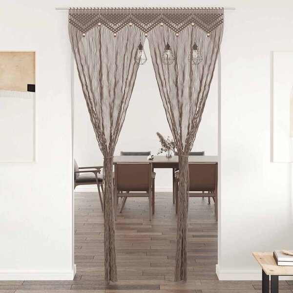 Macramé závěs taupe 140 x 240 cm bavlna