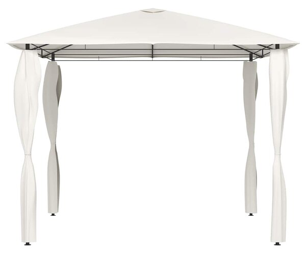 Altán s krytými sloupky 3 x 3 x 2,6 m krémový 160 g/m²