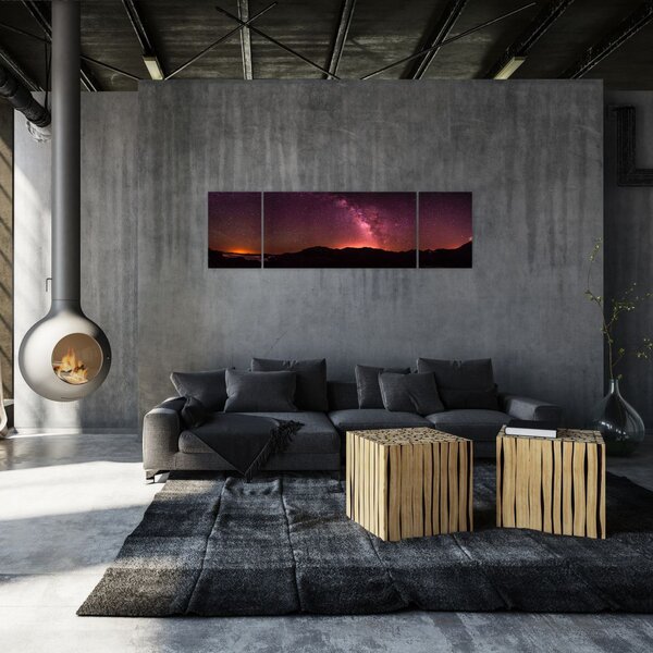 Obraz růžové mlléčné dráhy (170x50 cm)