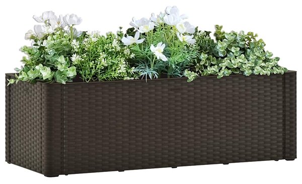 Zahradní vyvýšený záhon se samozavlažováním mokka 100x43x33 cm