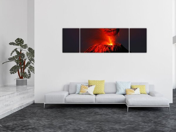 Obraz vulkánu (170x50 cm)