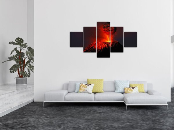 Obraz vulkánu (125x70 cm)