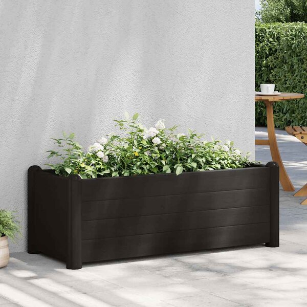 Vyvýšený záhon PP antracitový 100 x 43 x 35 cm