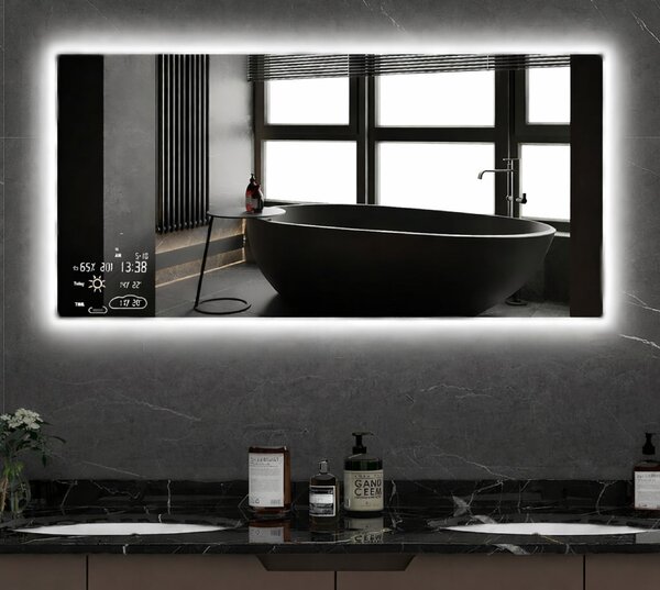 Chytré infrazrcadlo SMART MIRROR 200W | Výhřevnost 3.6 m2 | 60x60 cm | WiFi termostat | Dálkové ovládání | LED světlo