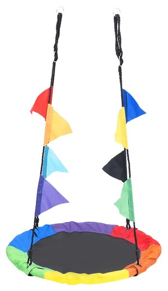 Duhová houpačka s praporky 100 cm