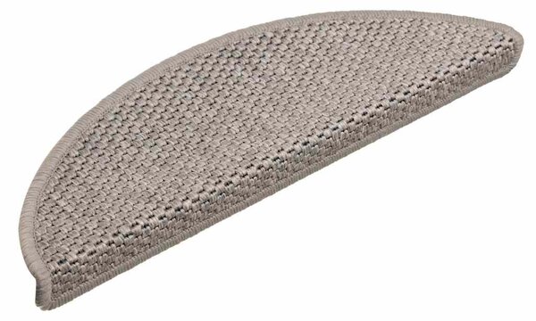 Samolepicí nášlapy na schody sisal 15 ks 56x17x3 cm stříbrné