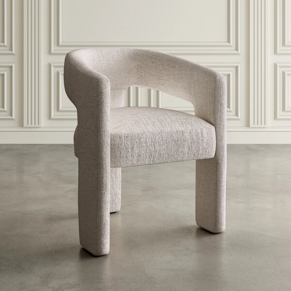 LivinHill Designové čalouněné jídelní křeslo Leith taupe