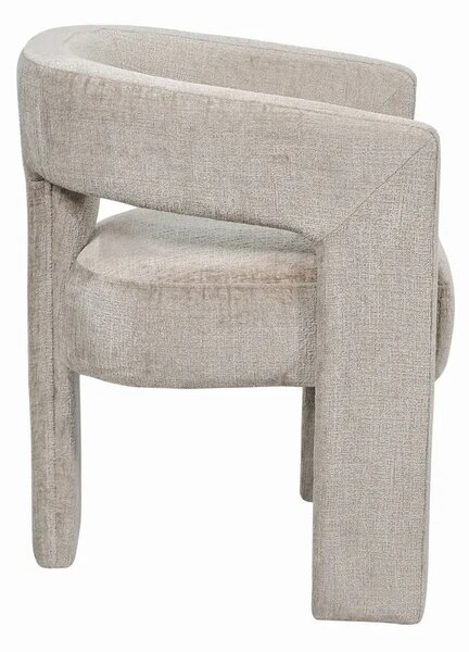 LivinHill Designové čalouněné jídelní křeslo Leith taupe