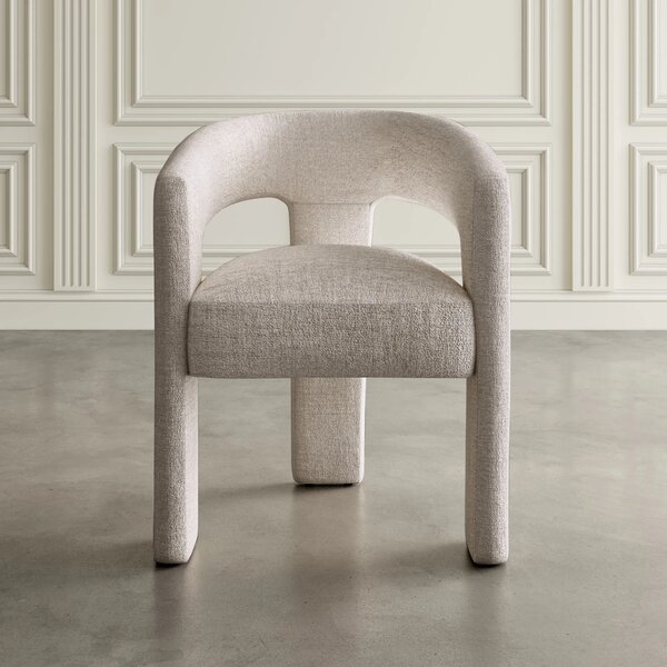 LivinHill Designové čalouněné jídelní křeslo Leith taupe