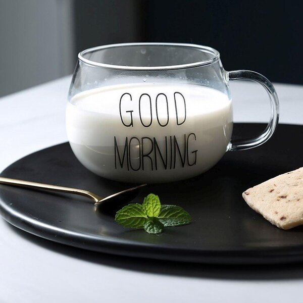 Skleněný hrnek Good morning