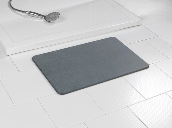 Šedá koupelnová předložka z křemeliny 39x60 cm Simi – Wenko
