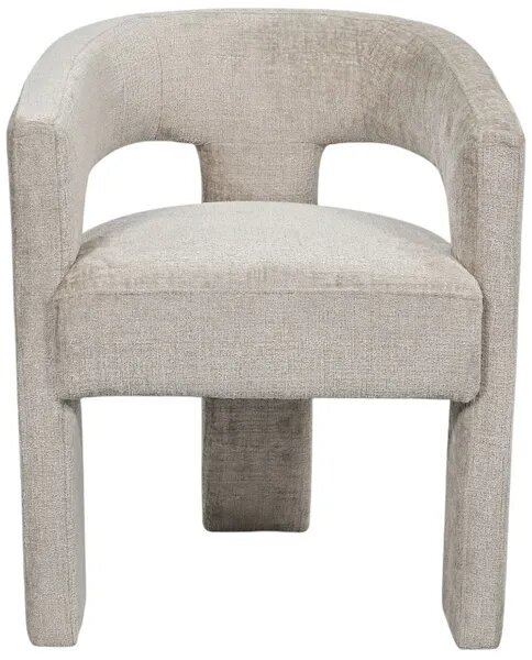 LivinHill Designové čalouněné jídelní křeslo Leith taupe