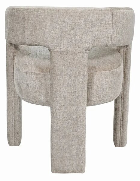 LivinHill Designové čalouněné jídelní křeslo Leith taupe