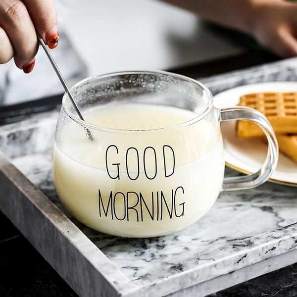 Skleněný hrnek Good morning