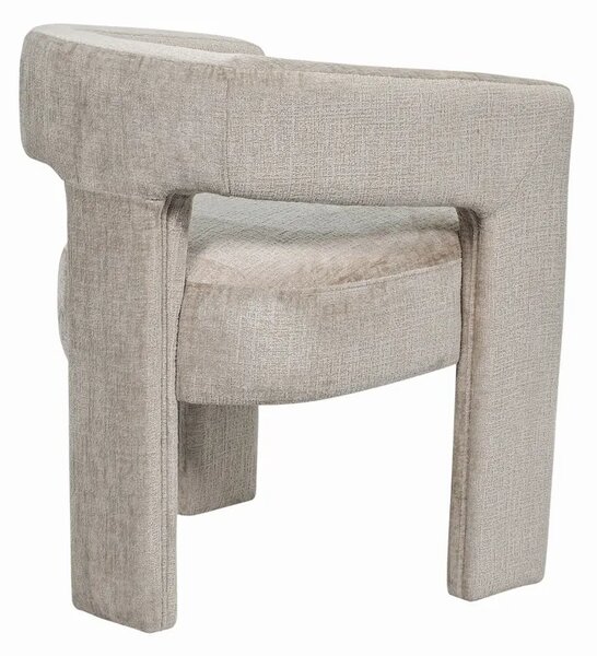 LivinHill Designové čalouněné jídelní křeslo Leith taupe