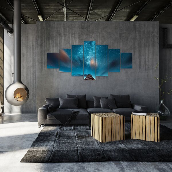 Obraz modré mléčné dráhy (210x100 cm)