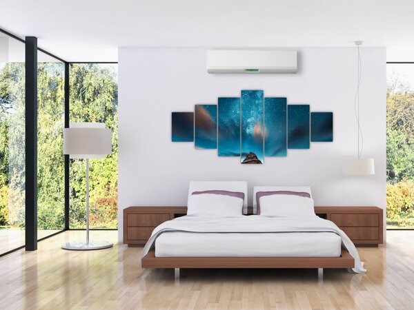 Obraz modré mléčné dráhy (210x100 cm)