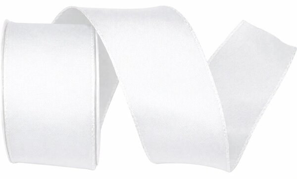 Taftová stuha Pure White – bílá 40mm x 3m (8,-Kč/m)