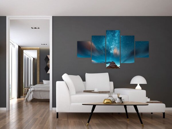 Obraz modré mléčné dráhy (125x70 cm)