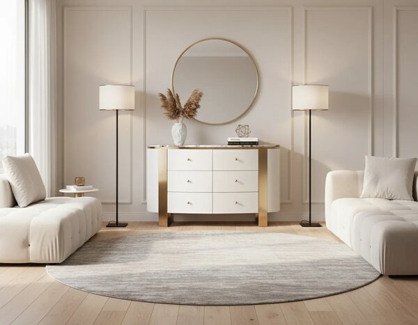 LivinHill Komoda Stilig ST920 140 cm bílá/zlatá/mramor