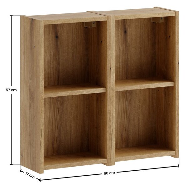Comad Závěsný koupelnový regál Nova Cashmere 60 cm dub coast evoke