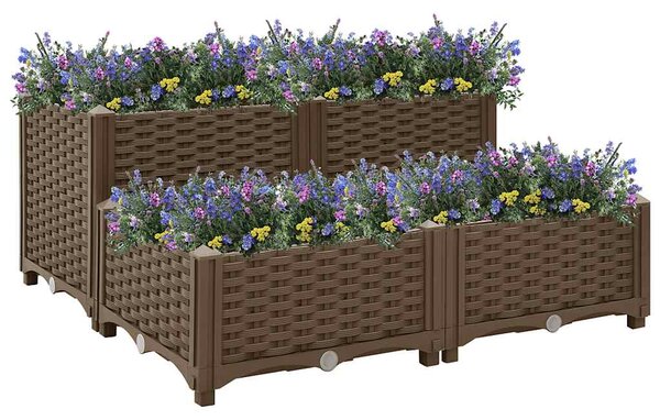 Vyvýšený záhon 80 x 80 x 38 cm polypropylen