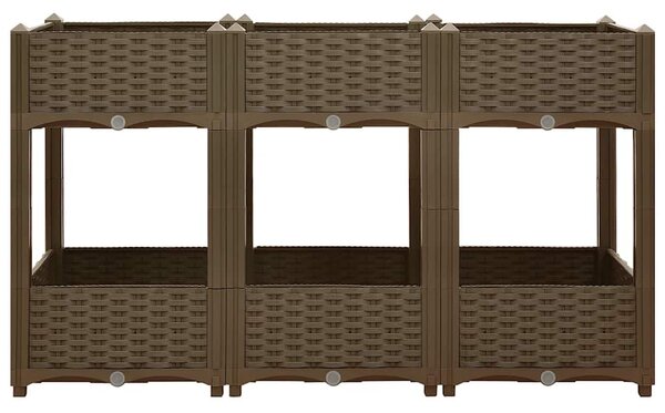 Vyvýšený záhon 120 x 40 x 71 cm polypropylen