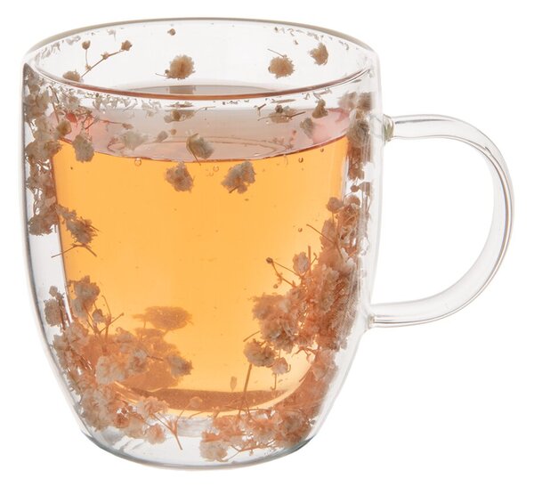 Dvoustěnný hrnek DOUBLE květy 0,35 l