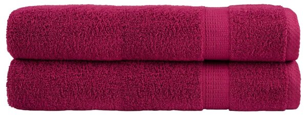 Prémiové ručníky SOLUND 2 ks bordó 100x200 cm 600 g/m² 137221