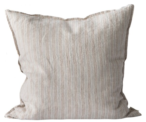 Lněný povlak na polštář Tell Me More Hazelnut Stripe 50 x 50 cm TMM146