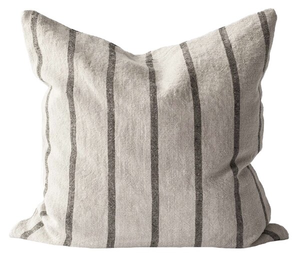 Tell Me More Lněný povlak na polštář Melvin Taupe Stripe 50 x 50 cm TMM148