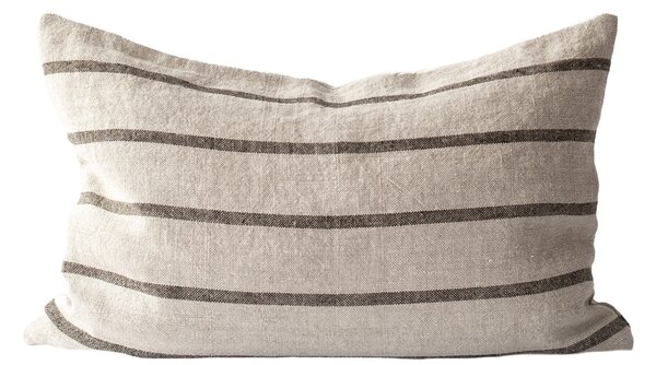 Tell Me More Lněný povlak na polštář Melvin Taupe Stripe 40 x 60 cm TMM149