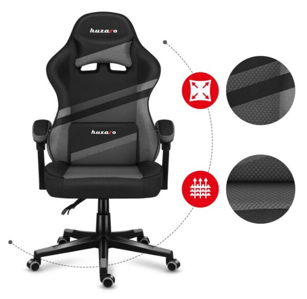 Herní křeslo Huzaro Force 4.4 Grey Mesh