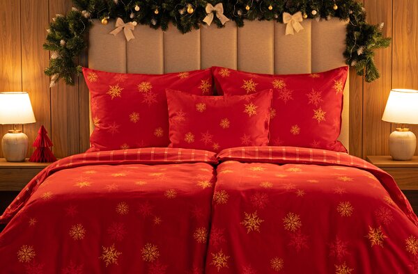 Povlečení Vánoční romance Flanel premium 1x 140/200, 1x 70/90